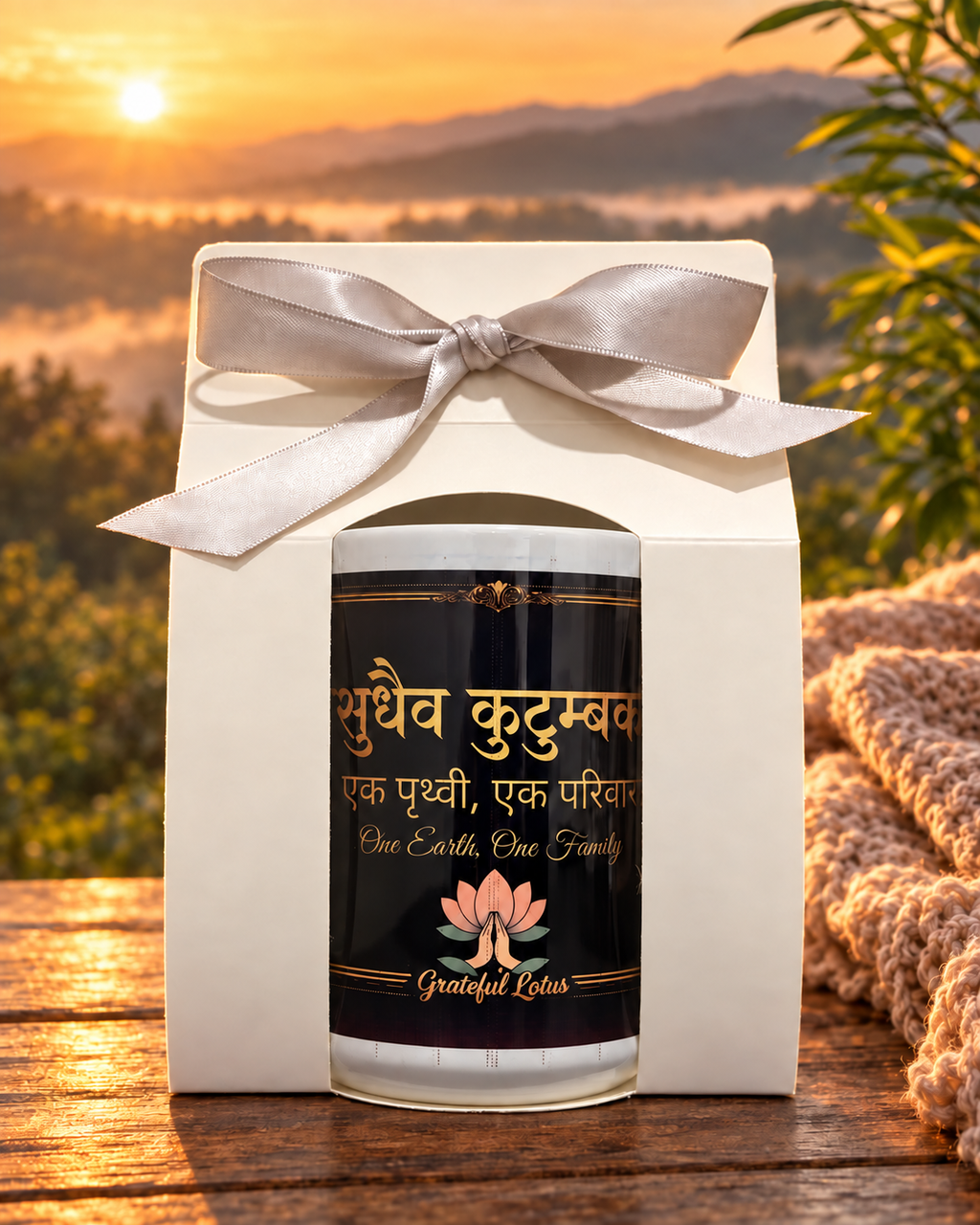 Vasudhaiva Kutumbakam — Sanskrit Mug for Global Unity