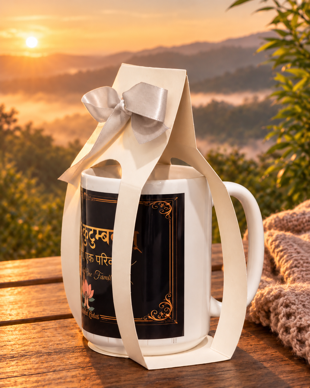 Vasudhaiva Kutumbakam — Sanskrit Mug for Global Unity