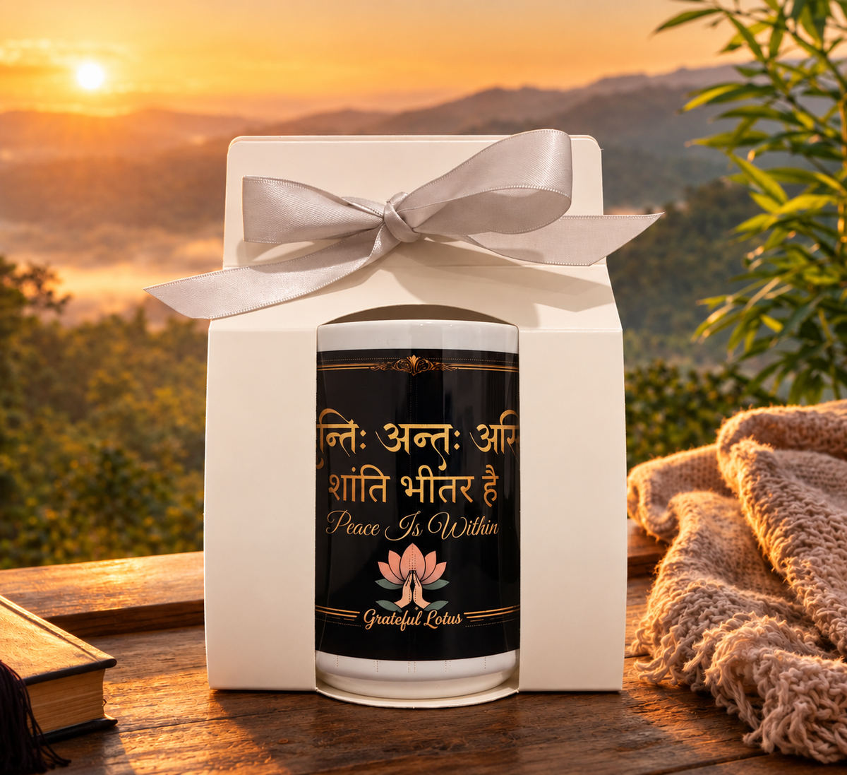 Shantih Antah Asti — Sanskrit Mug for Inner Peace