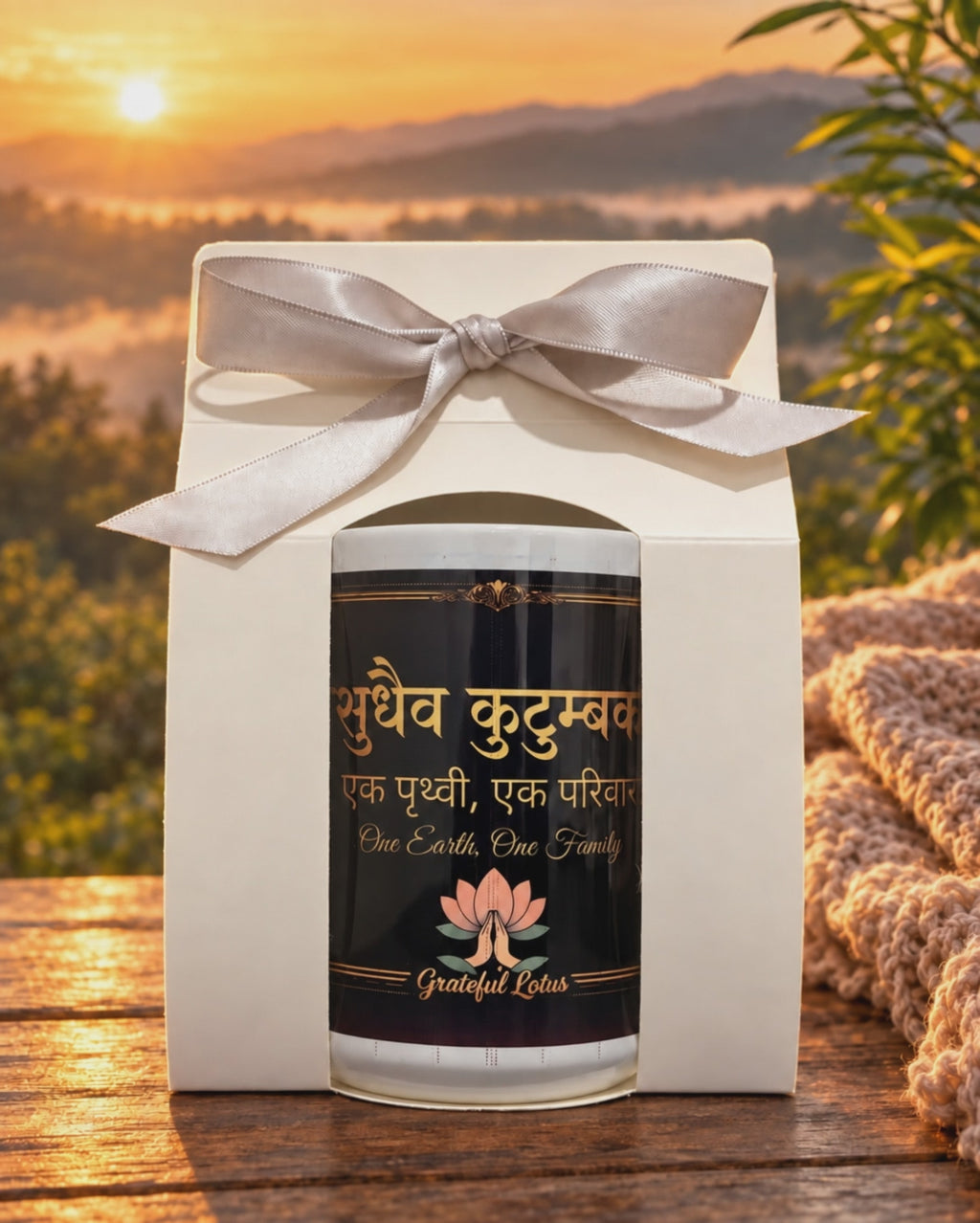 Vasudhaiva Kutumbakam — Sanskrit Mug for Global Unity